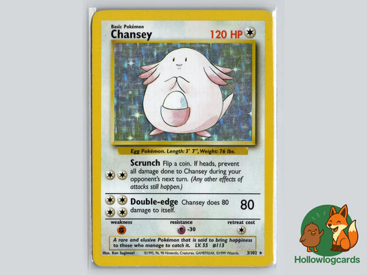 Chansey (3/102) - Base Pokémon Card