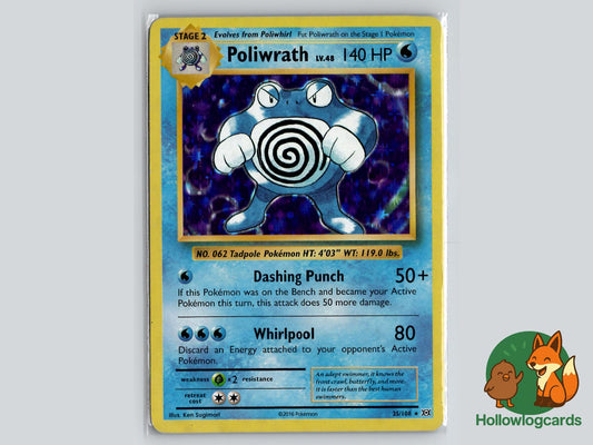 Poliwrath (25/108) - Evolutions Pokémon Card