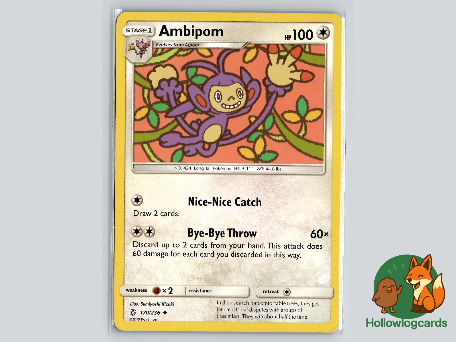 Ambipom (170/236) - Cosmic Eclipse Pokémon Card