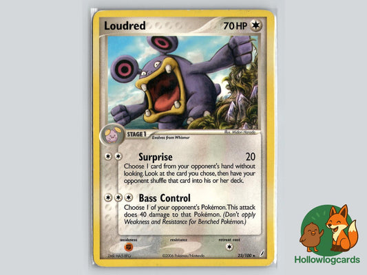 Loudred (23/100) - Crystal Guardians Pokémon Card