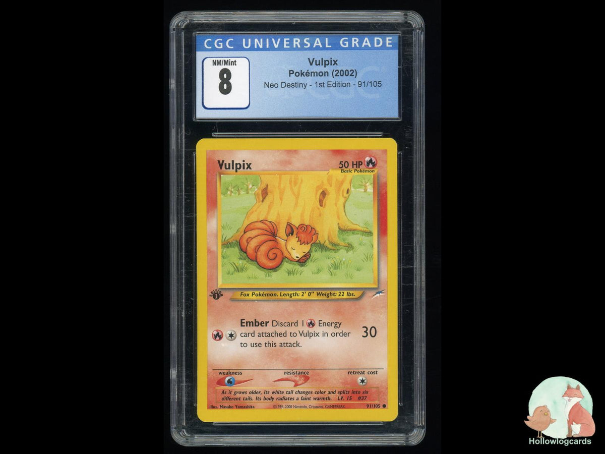 Graded Vulpix (91/105) Pokémon Card