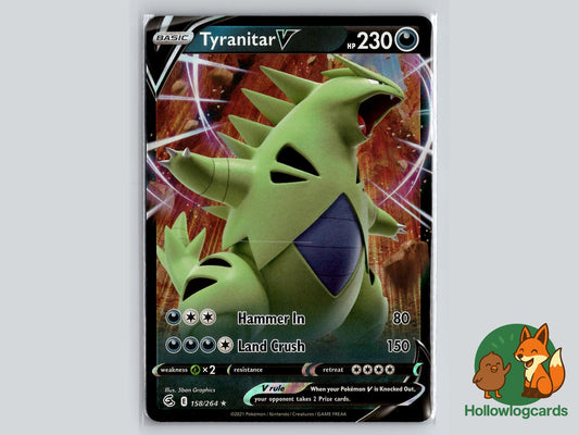 Tyranitar V (158/264) - Fusion Strike Pokémon Card