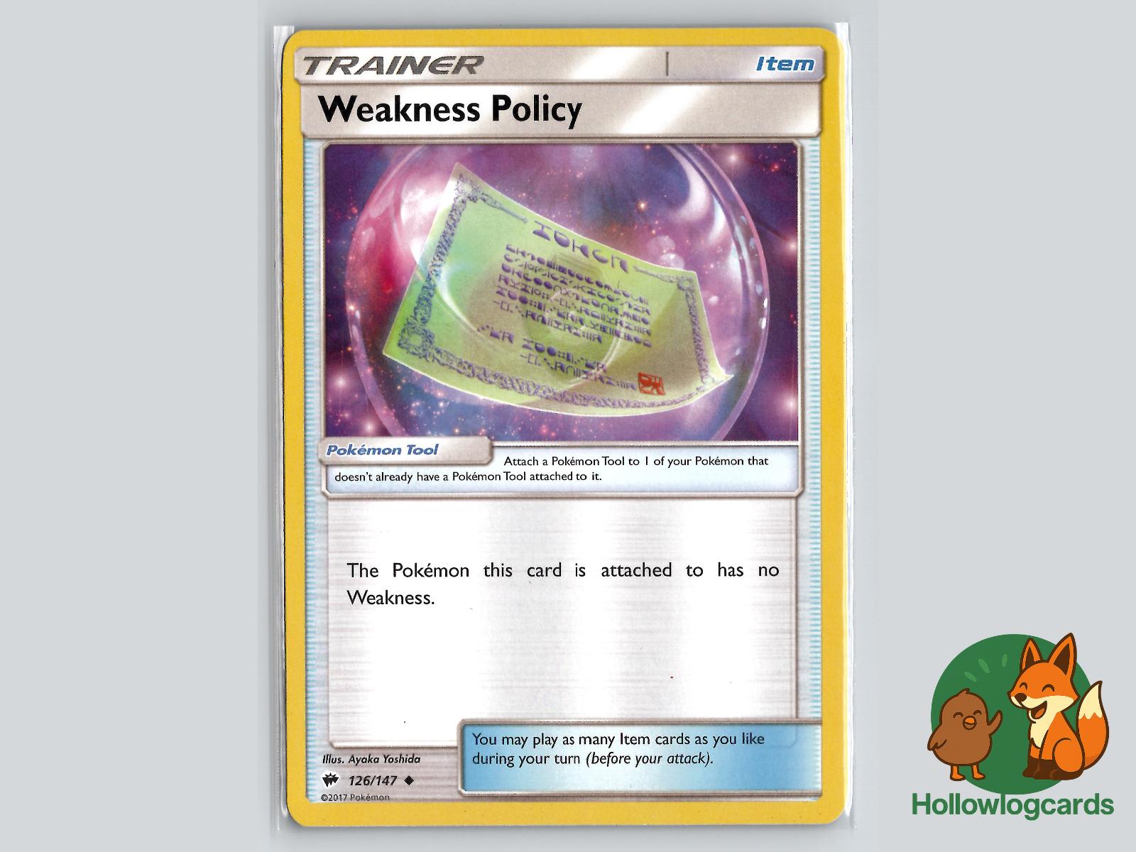Weakness Policy (126/147) - Burning Shadows Pokémon Card