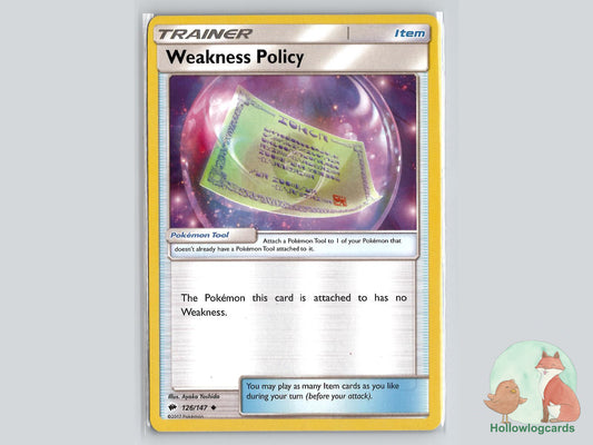 Weakness Policy (126/147) - Burning Shadows Pokémon Card