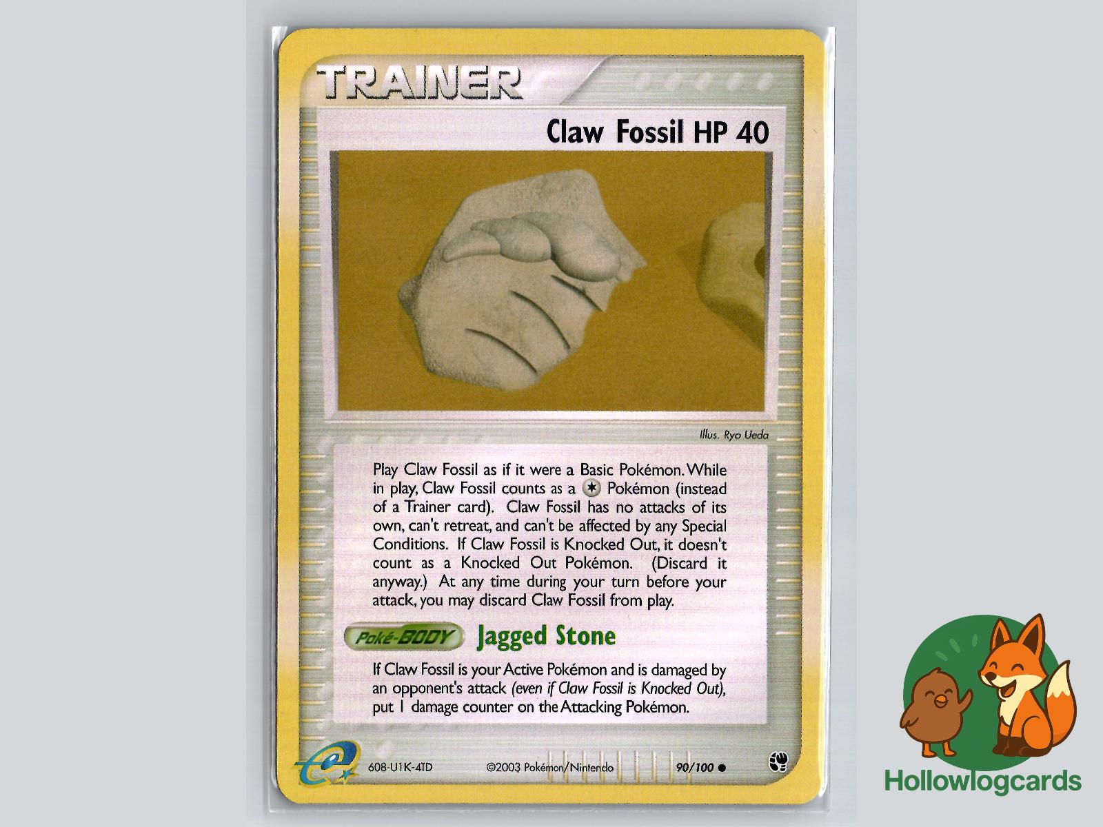 Claw Fossil (90/100) - Sandstorm Pokémon Card
