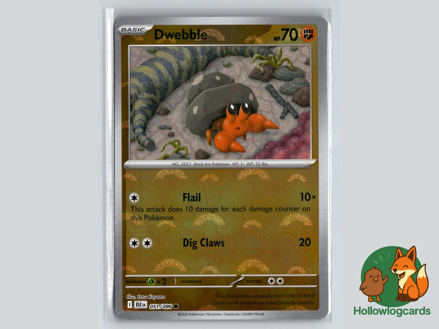 Dwebble (051/086) - Black Bolt Pokémon Card