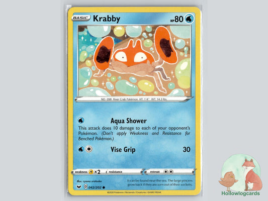 Krabby (042/202) - Sword & Shield Pokémon Card