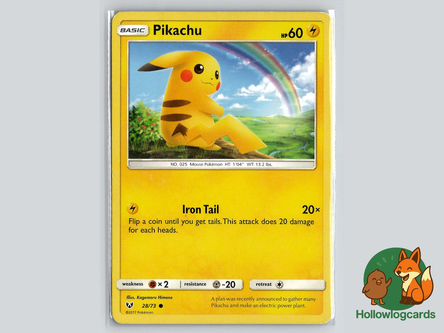 Pikachu (28/73) - Shining Legends Pokémon Card