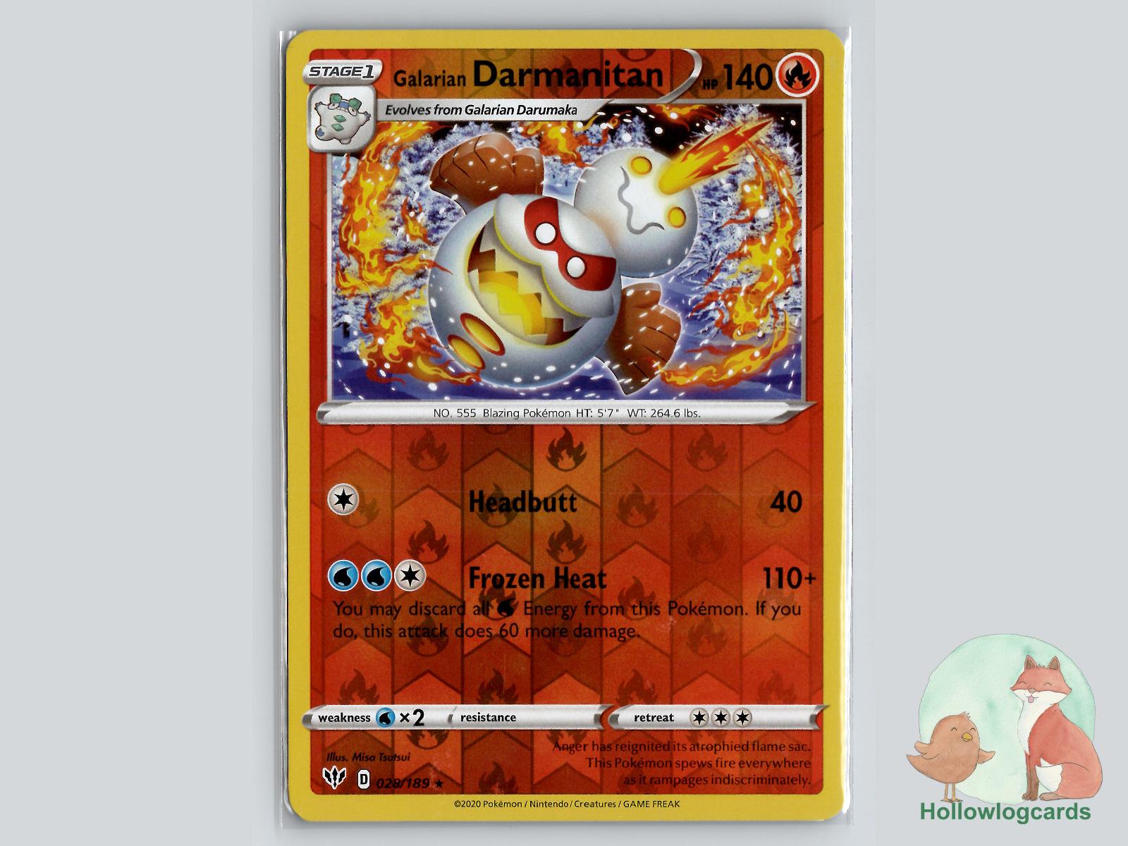 Galarian Darmanitan (028/189) - Darkness Ablaze Pokémon Card