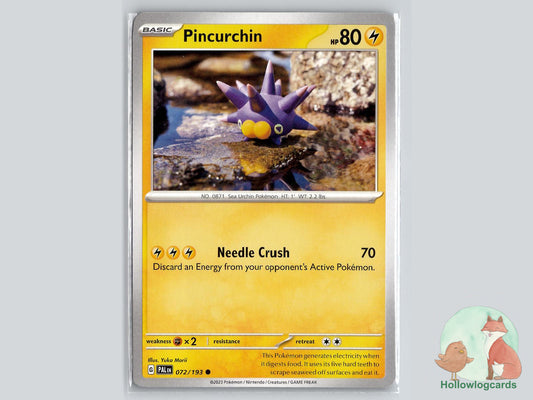 Pincurchin (072/193) - Paldea Evolved Pokémon Card
