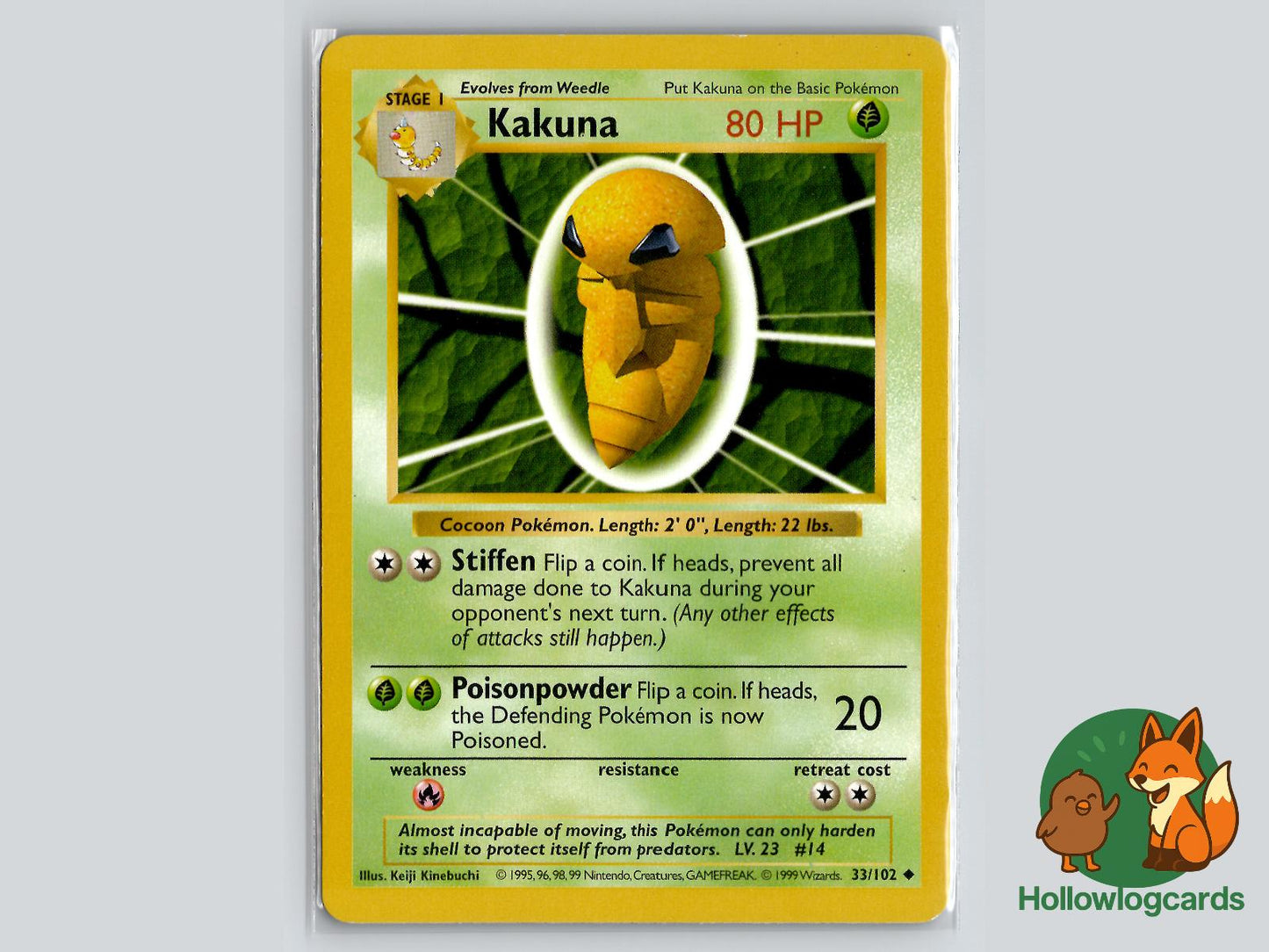Kakuna (33/102) - Base Pokémon Card