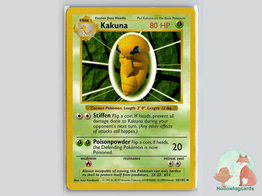 Kakuna (33/102) - Base Pokémon Card