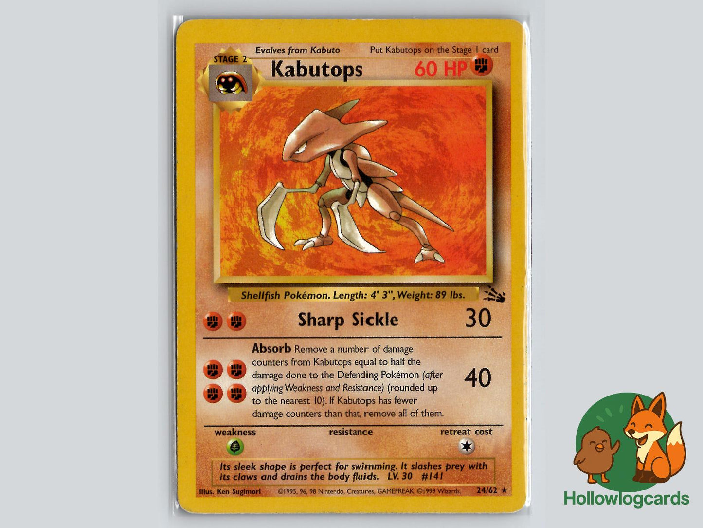 Kabutops (24/62) - Fossil Pokémon Card