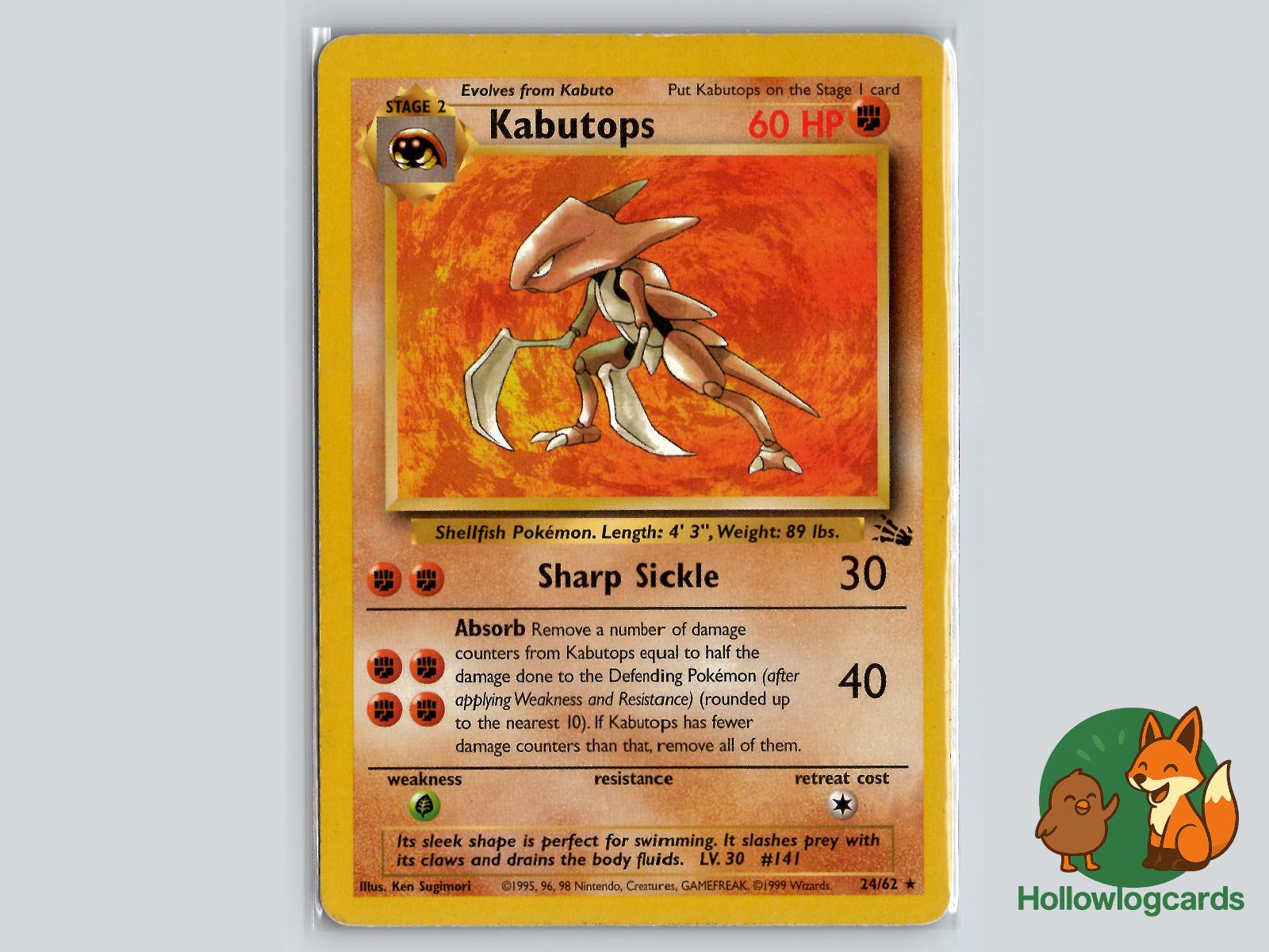 Kabutops (24/62) - Fossil Pokémon Card