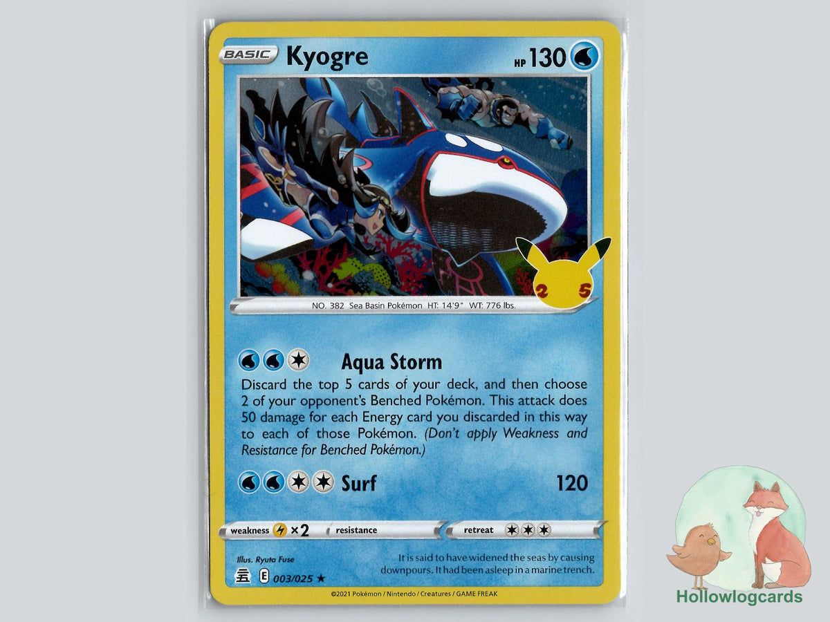 Kyogre (003/025) - Celebrations Pokémon Card