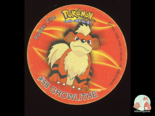 Growlithe #58 2001 Pokémon Tazo - Heavily Played HP
