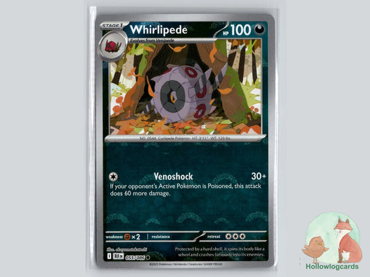 Whirlipede (055/086) - Black Bolt Pokémon Card