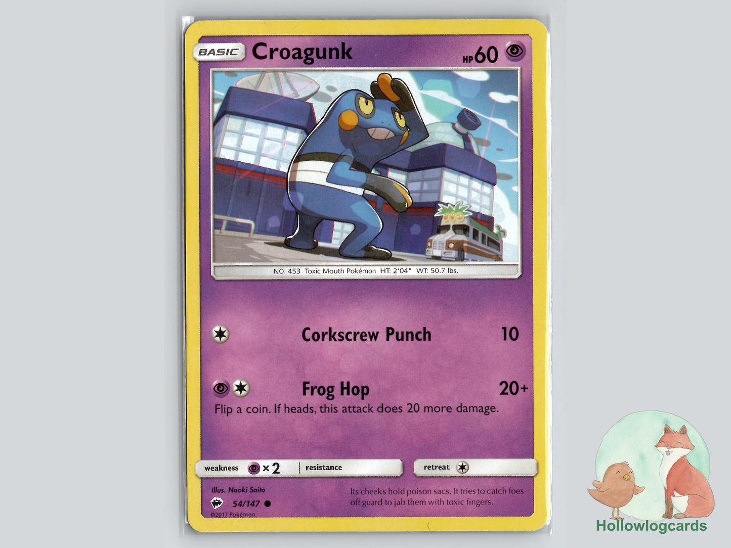 Croagunk (54/147) - Burning Shadows Pokémon Card