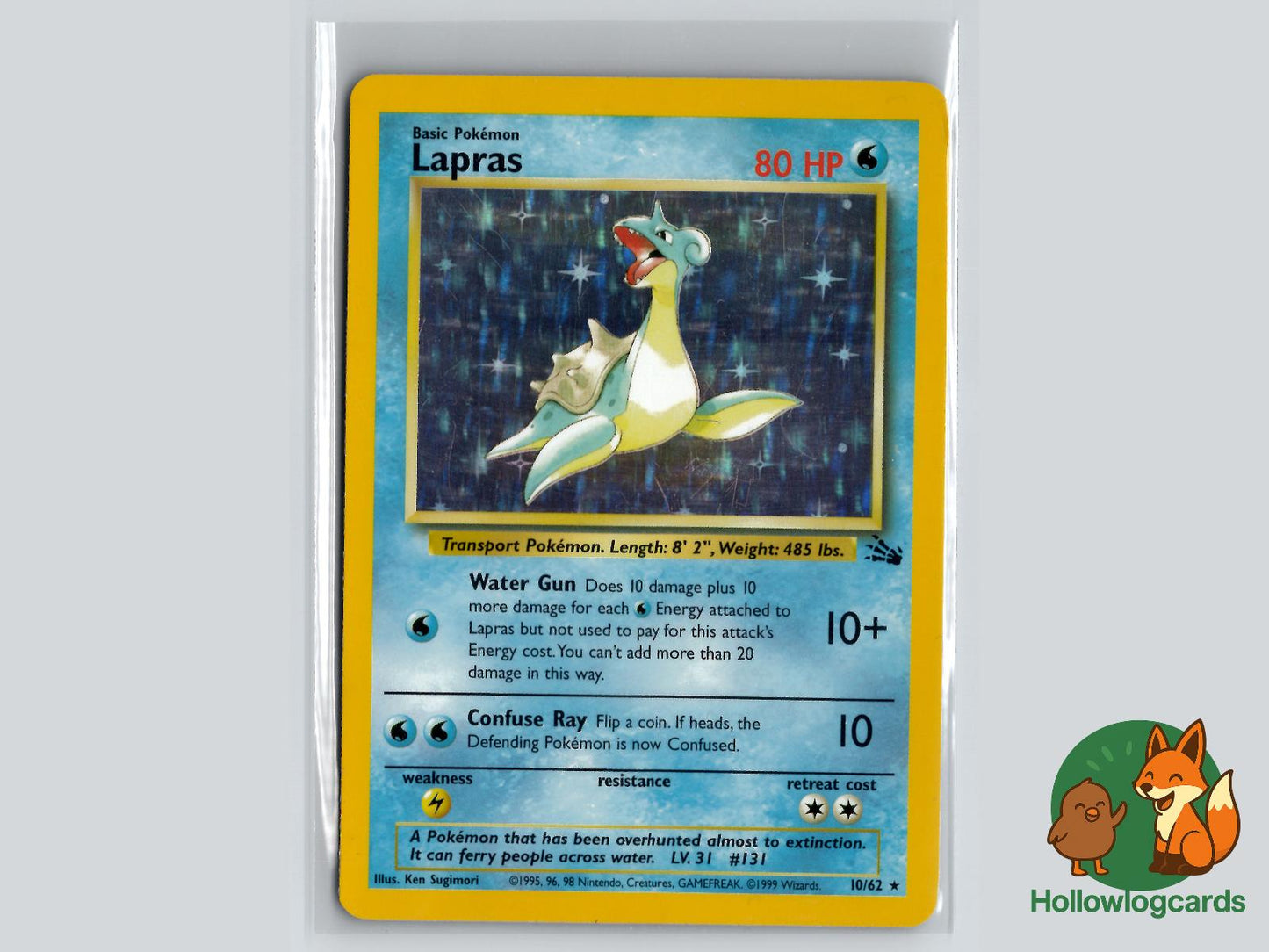 Lapras (10/62) - Fossil Pokémon Card