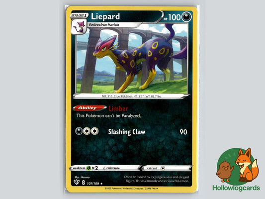 Liepard (107/189) - Darkness Ablaze Pokémon Card