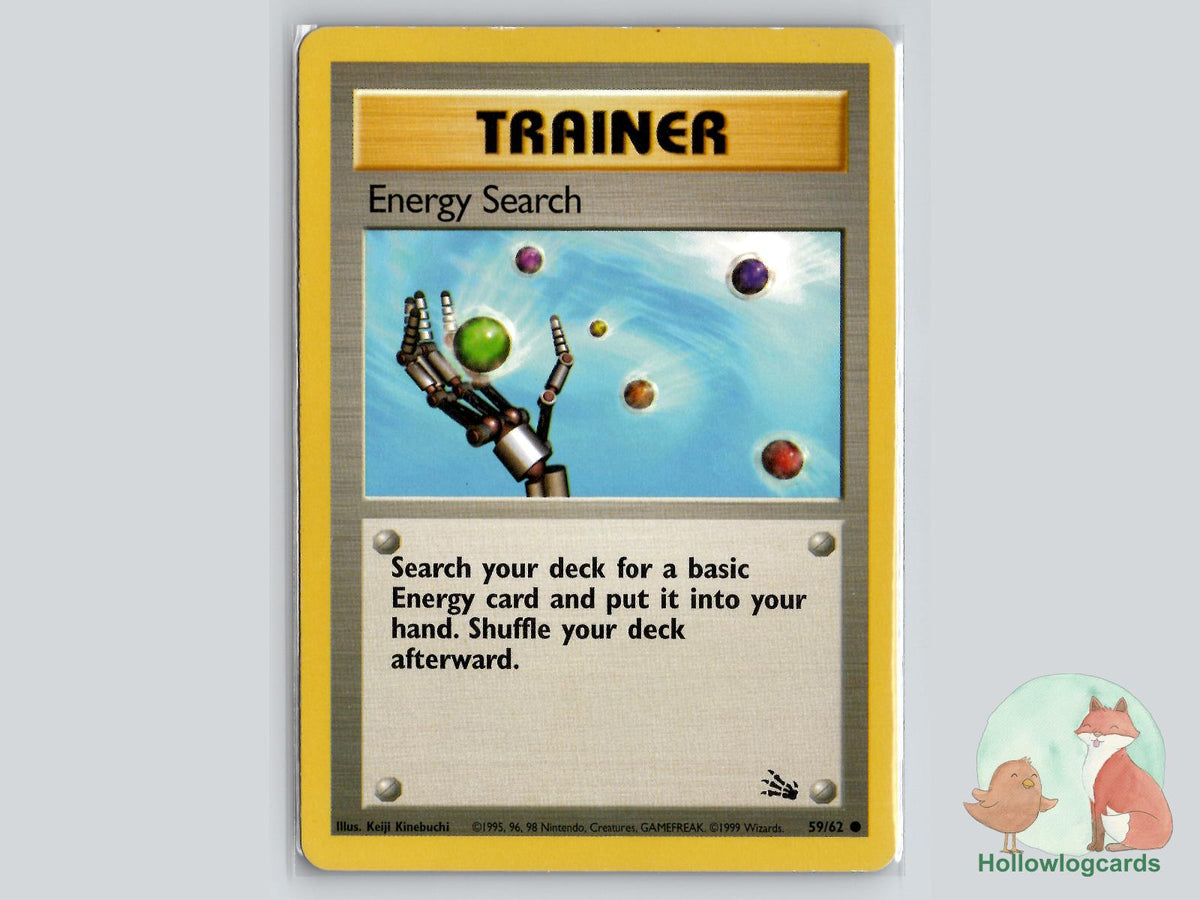 Energy Search (59/62) - Fossil Pokémon Card