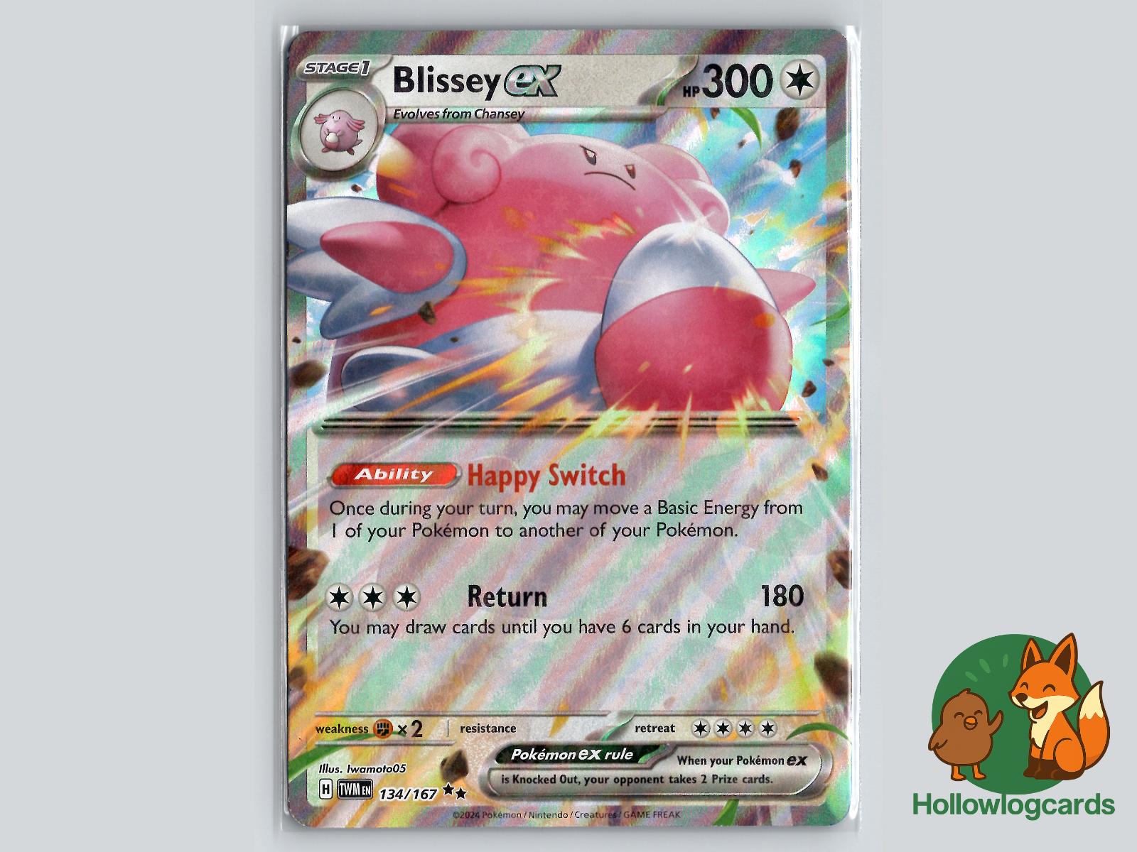 Blissey ex (134/167) - Twilight Masquerade Pokémon Card