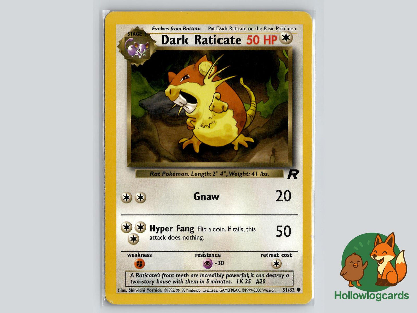 Dark Raticate (51/82) - Team Rocket Pokémon Card