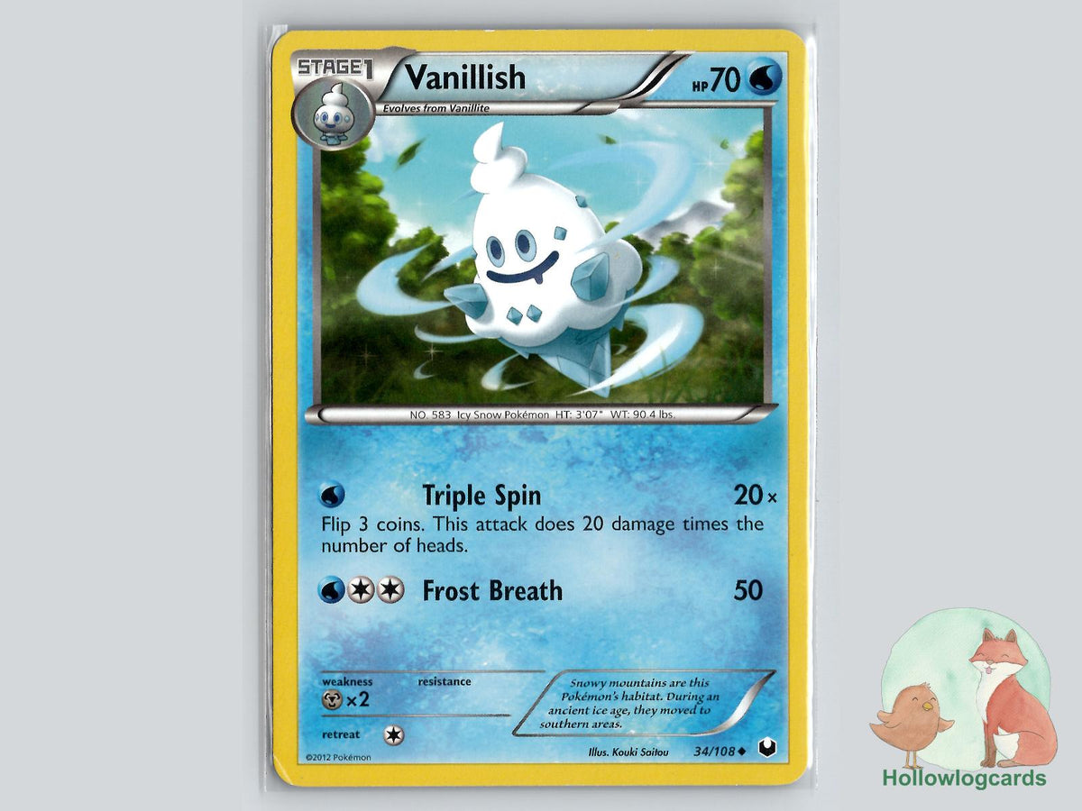 Vanillish (34/108) - Dark Explorers Pokémon Card