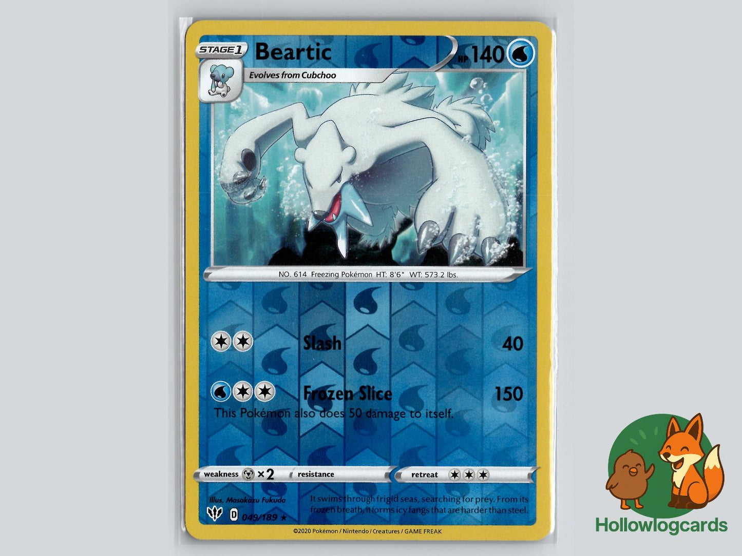 Beartic (049/189) - Darkness Ablaze Pokémon Card