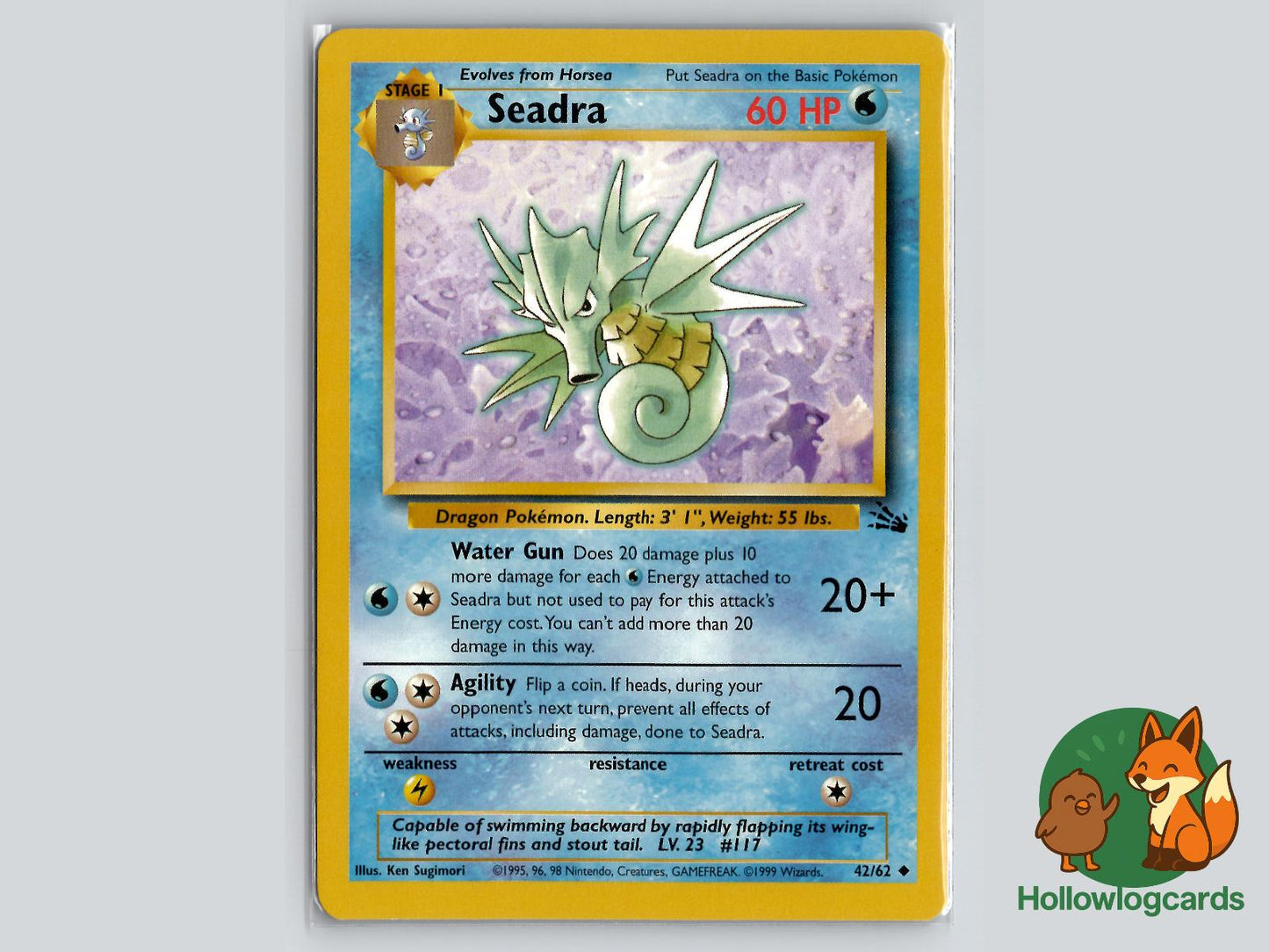 Seadra (42/62) - Fossil Pokémon Card