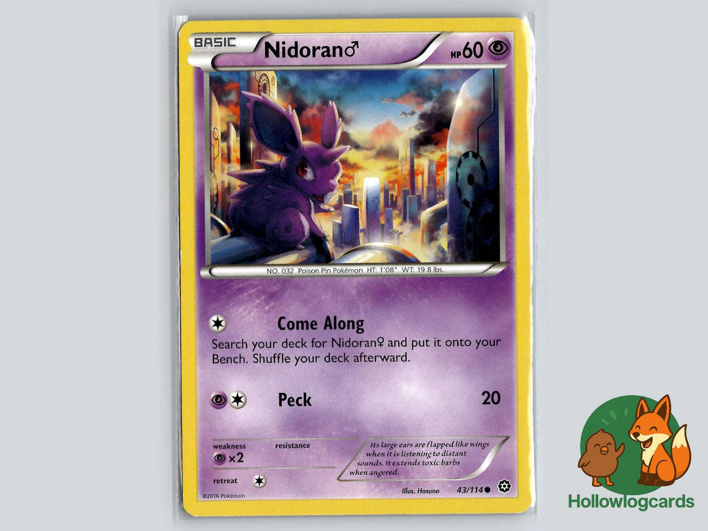Nidoran M (43/114) - Steam Siege Pokémon Card