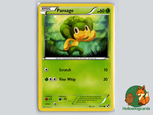 Image of Pansage Black and White (BLW) #7