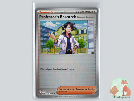 Professor's Research [Professor Sycamore] (125/131) - Prismatic Evolutions Pokémon Card