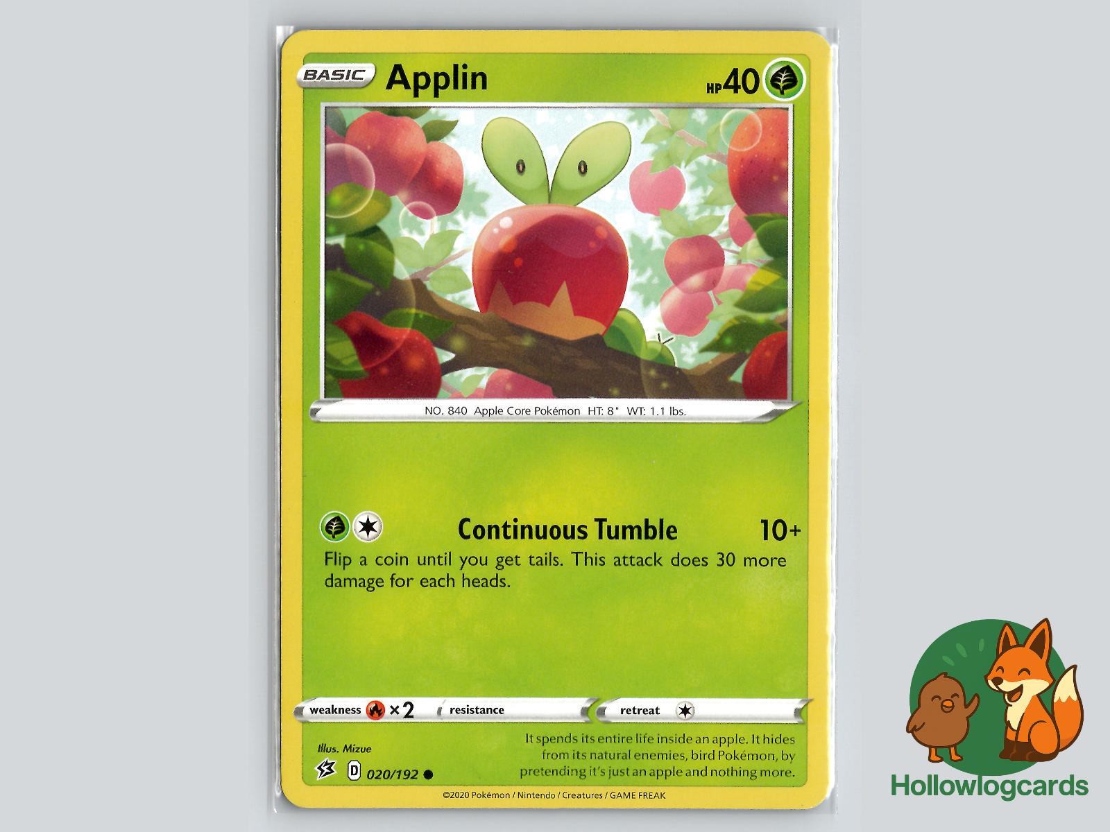 Applin (020/192) - Rebel Clash Pokémon Card