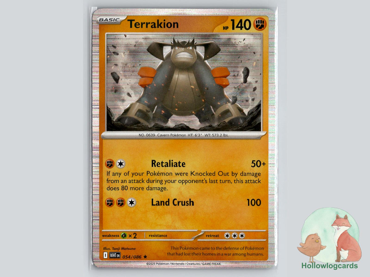 Terrakion (054/086) - White Flare Pokémon Card