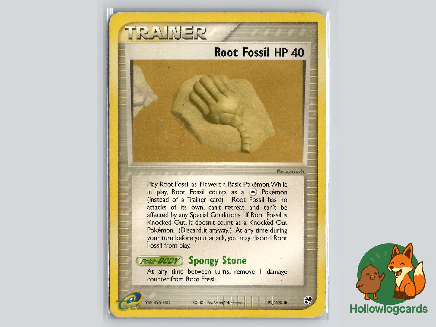 Root Fossil (92/100) - Sandstorm Pokémon Card