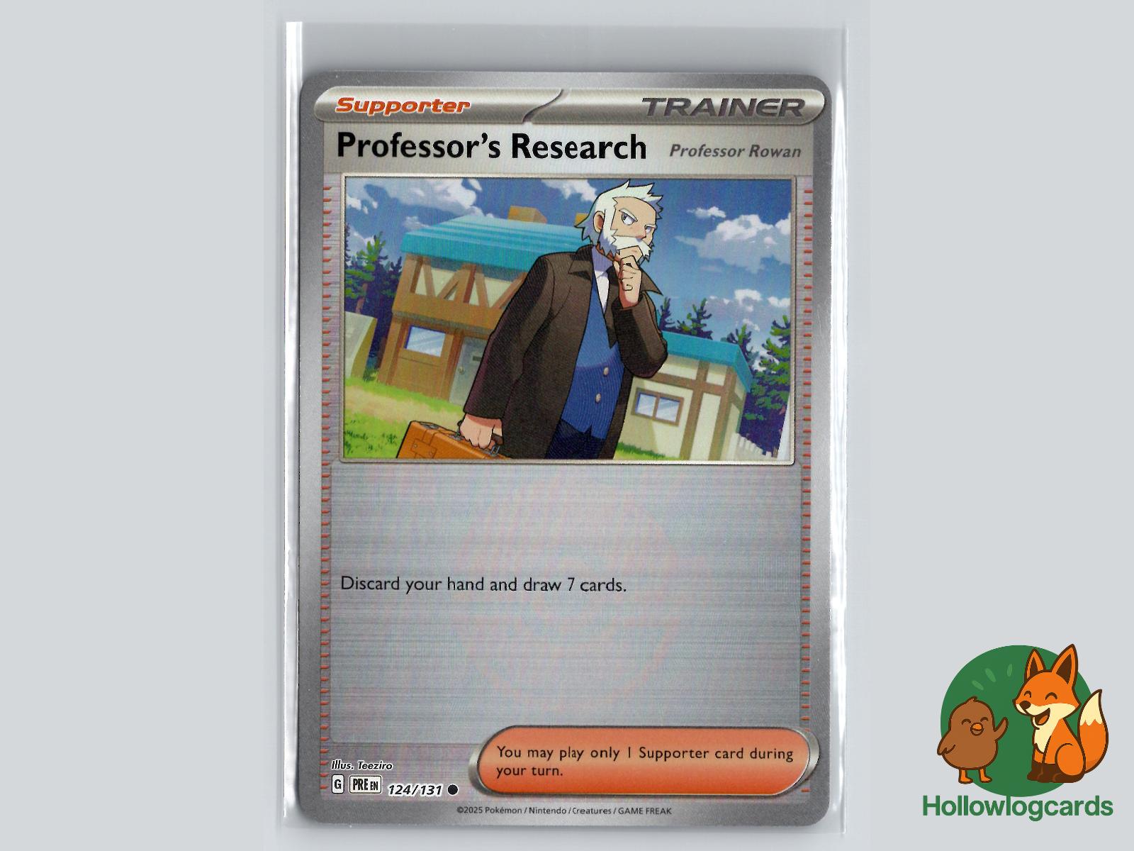 Professor's Research [Professor Rowan] (124/131) - Prismatic Evolutions Pokémon Card