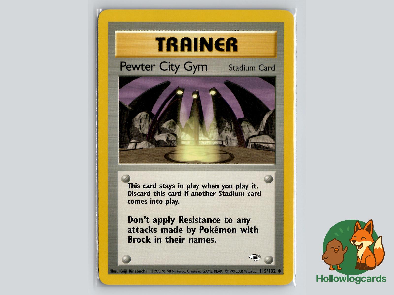 Pewter City Gym (115/132) - Gym Heroes Pokémon Card
