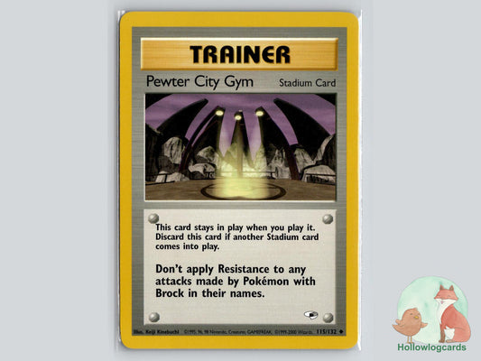 Pewter City Gym (115/132) - Gym Heroes Pokémon Card