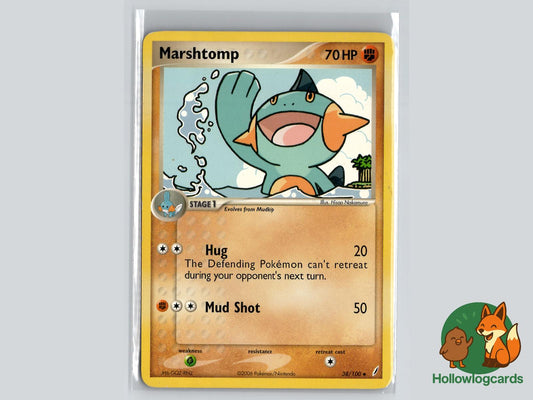 Marshtomp (38/100) - Crystal Guardians Pokémon Card