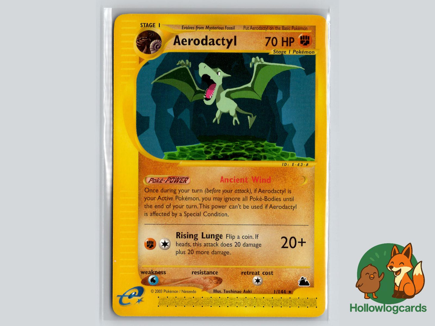 Aerodactyl (1/144) - Skyridge Pokémon Card