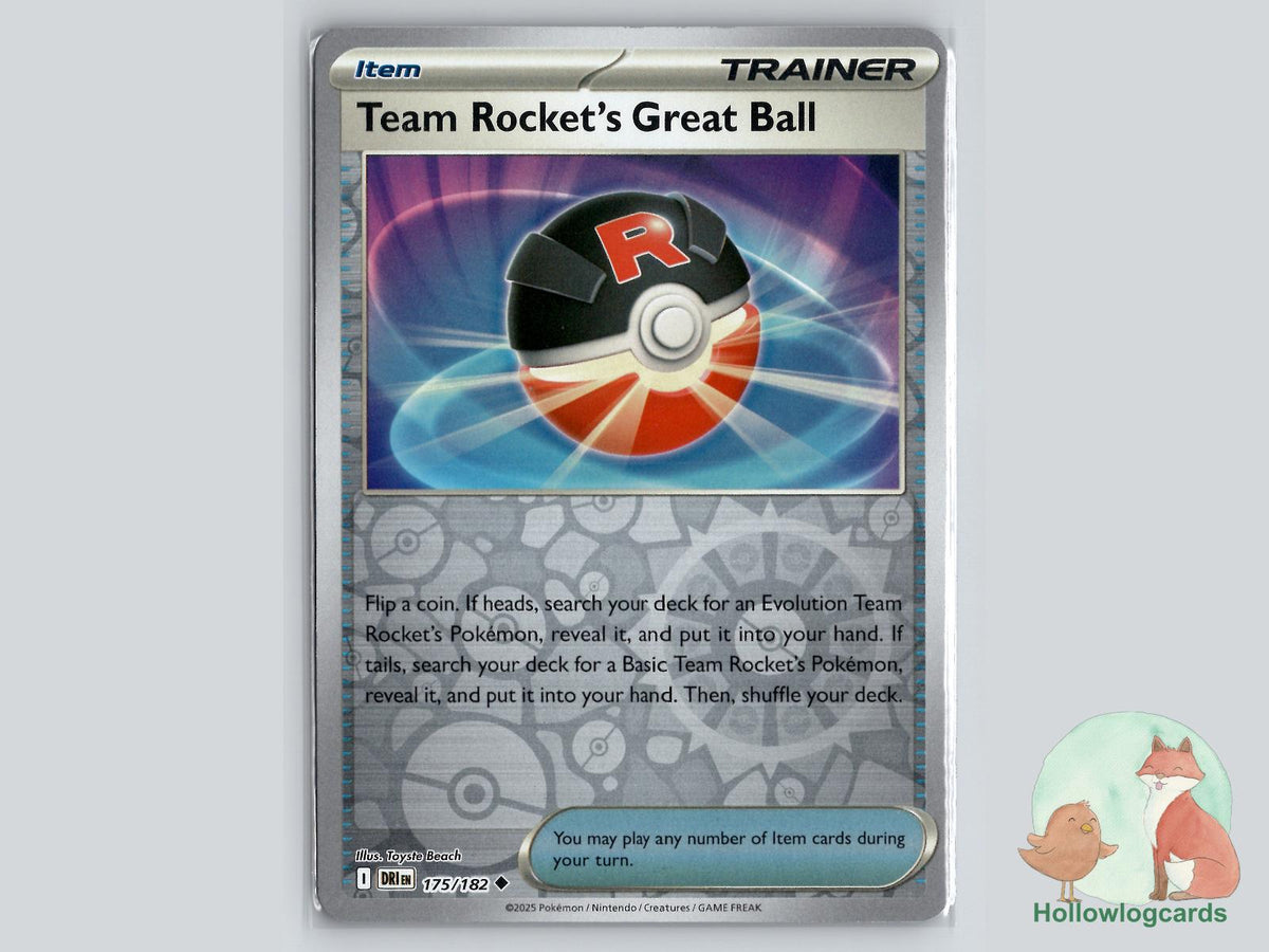 Team Rocket's Great Ball (175/182) - Destined Rivals Pokémon Card