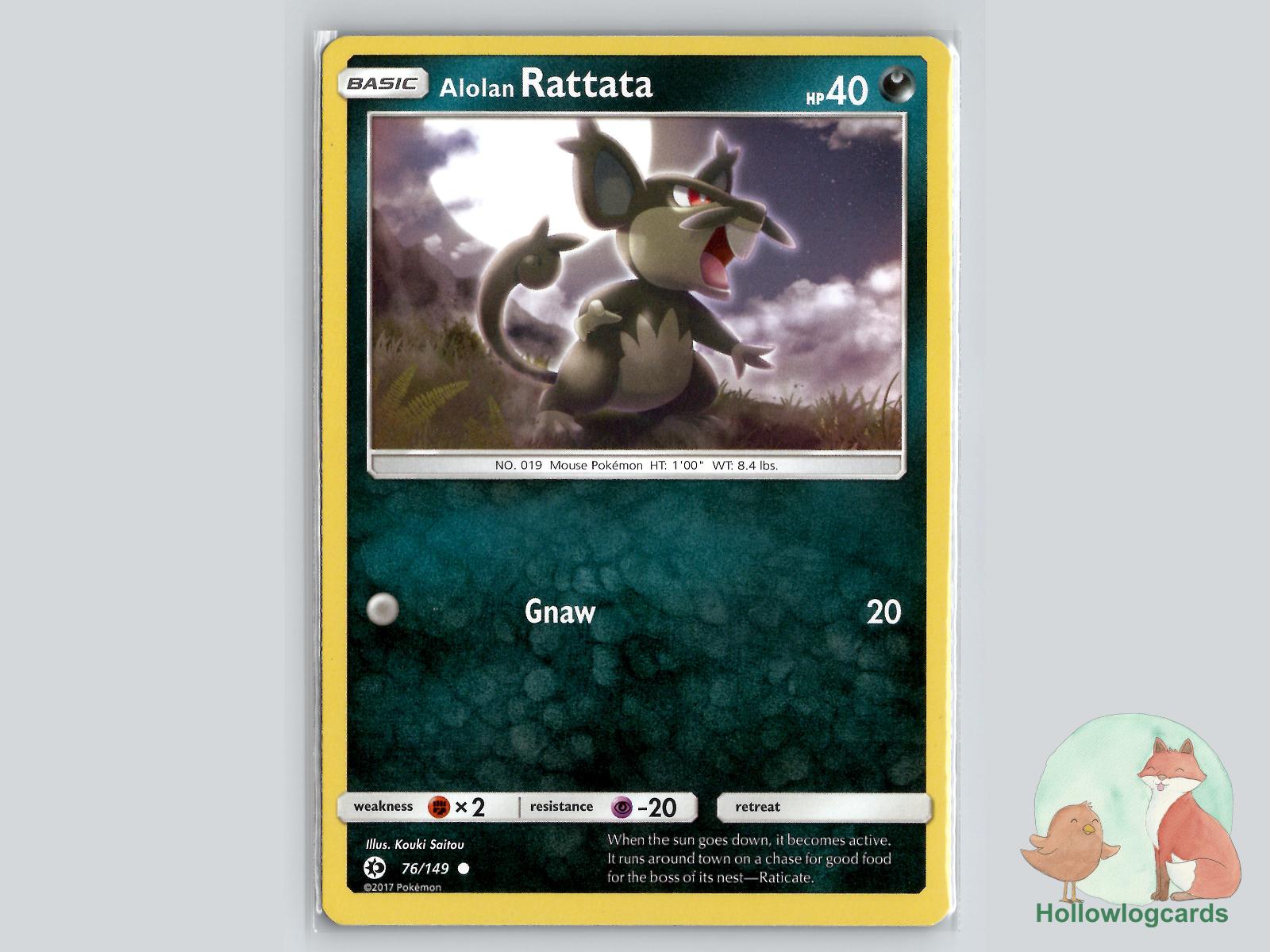 Alolan Rattata (76/149) - Base Pokémon Card