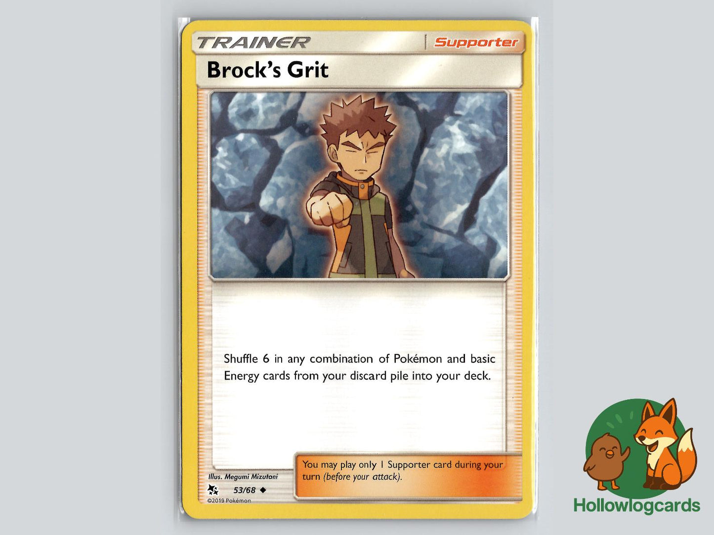 Brock's Grit (53/68) - Hidden Fates Pokémon Card