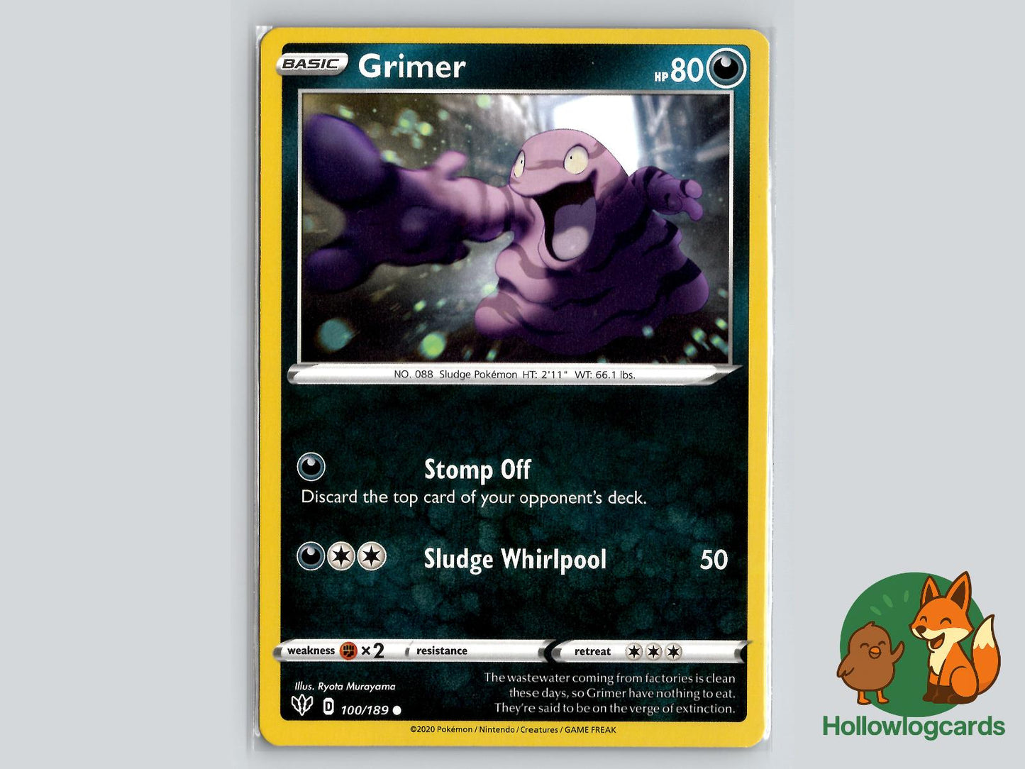 Grimer (100/189) - Darkness Ablaze Pokémon Card
