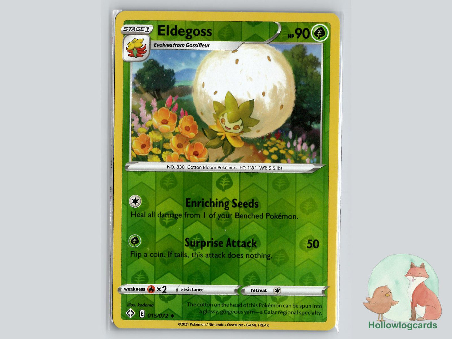 Eldegoss (015/072) - Shining Fates Pokémon Card