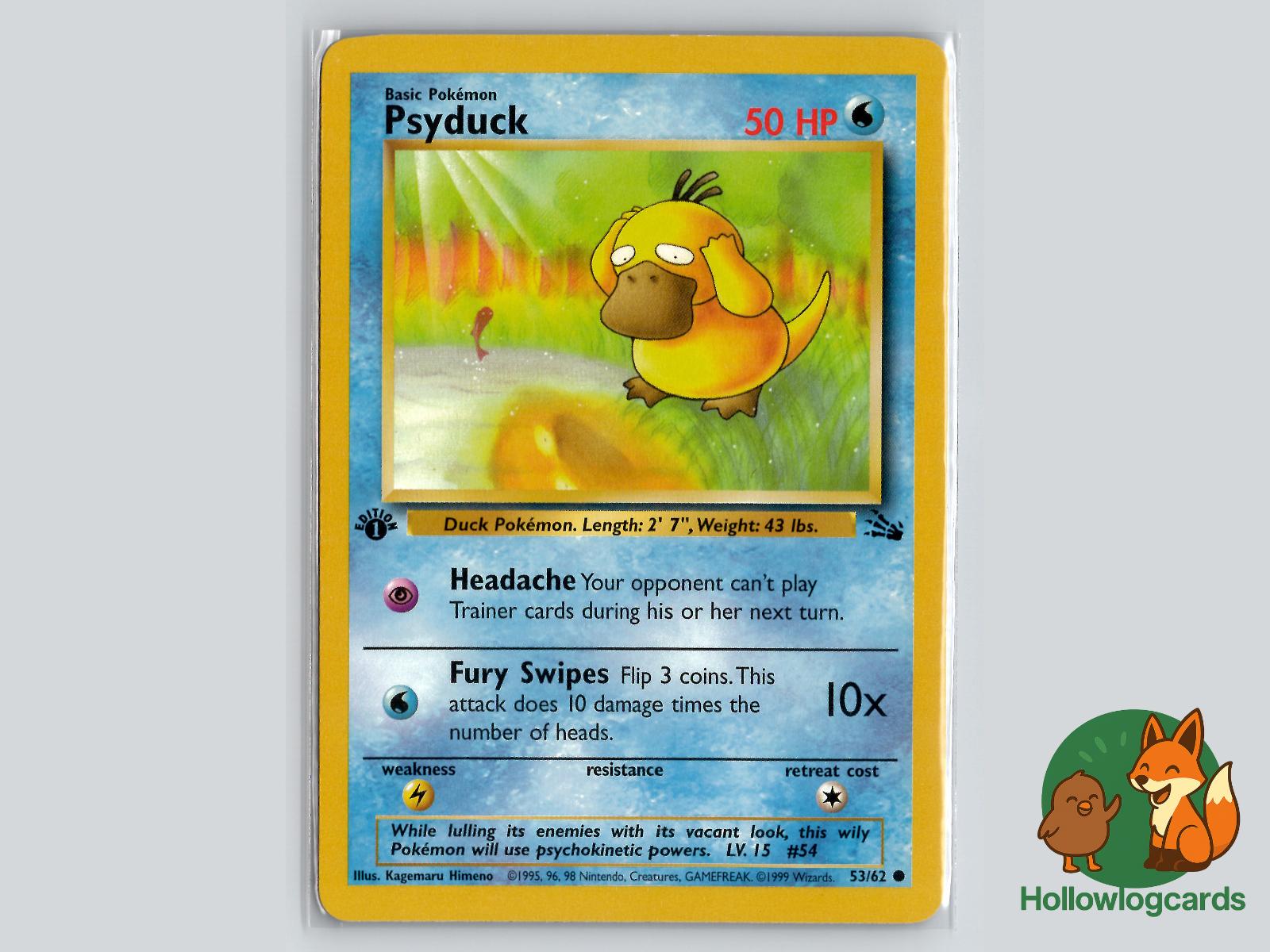 Psyduck (53/62) - Fossil Pokémon Card