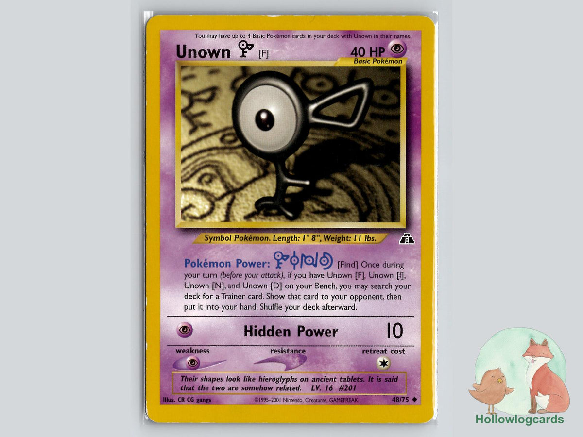 Unown [F] (48/75) - Neo Discovery Pokémon Card