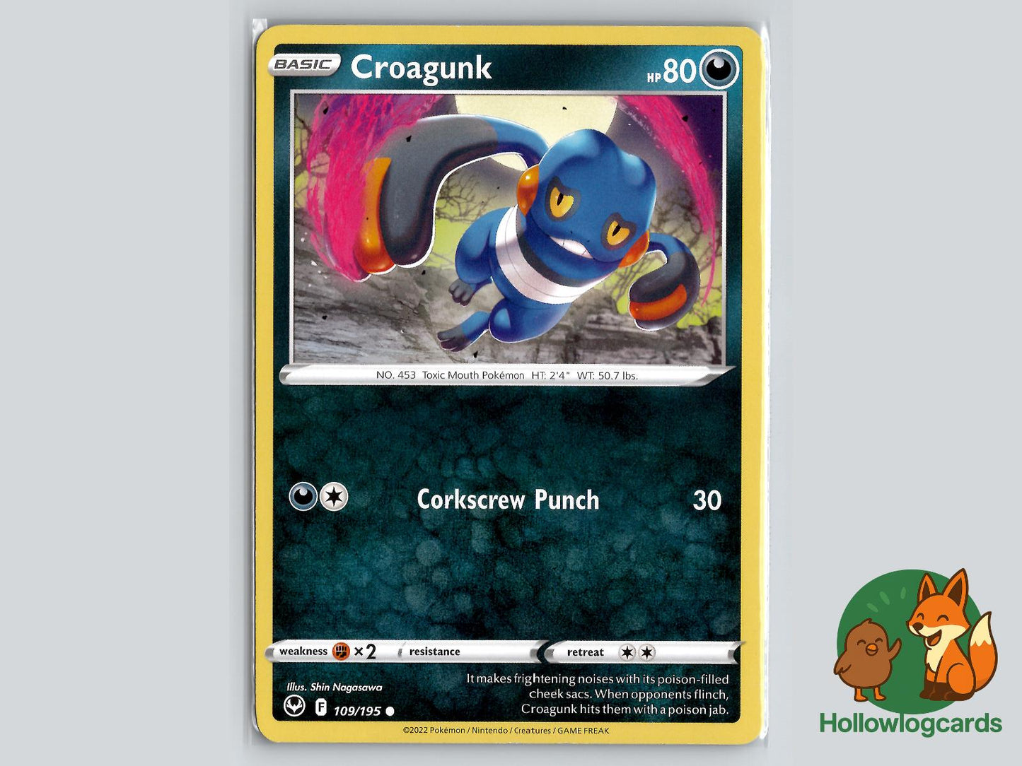 Croagunk (109/195) - Silver Tempest Pokémon Card