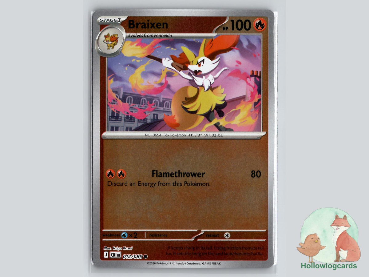 Braixen (012/086) Pokémon Card